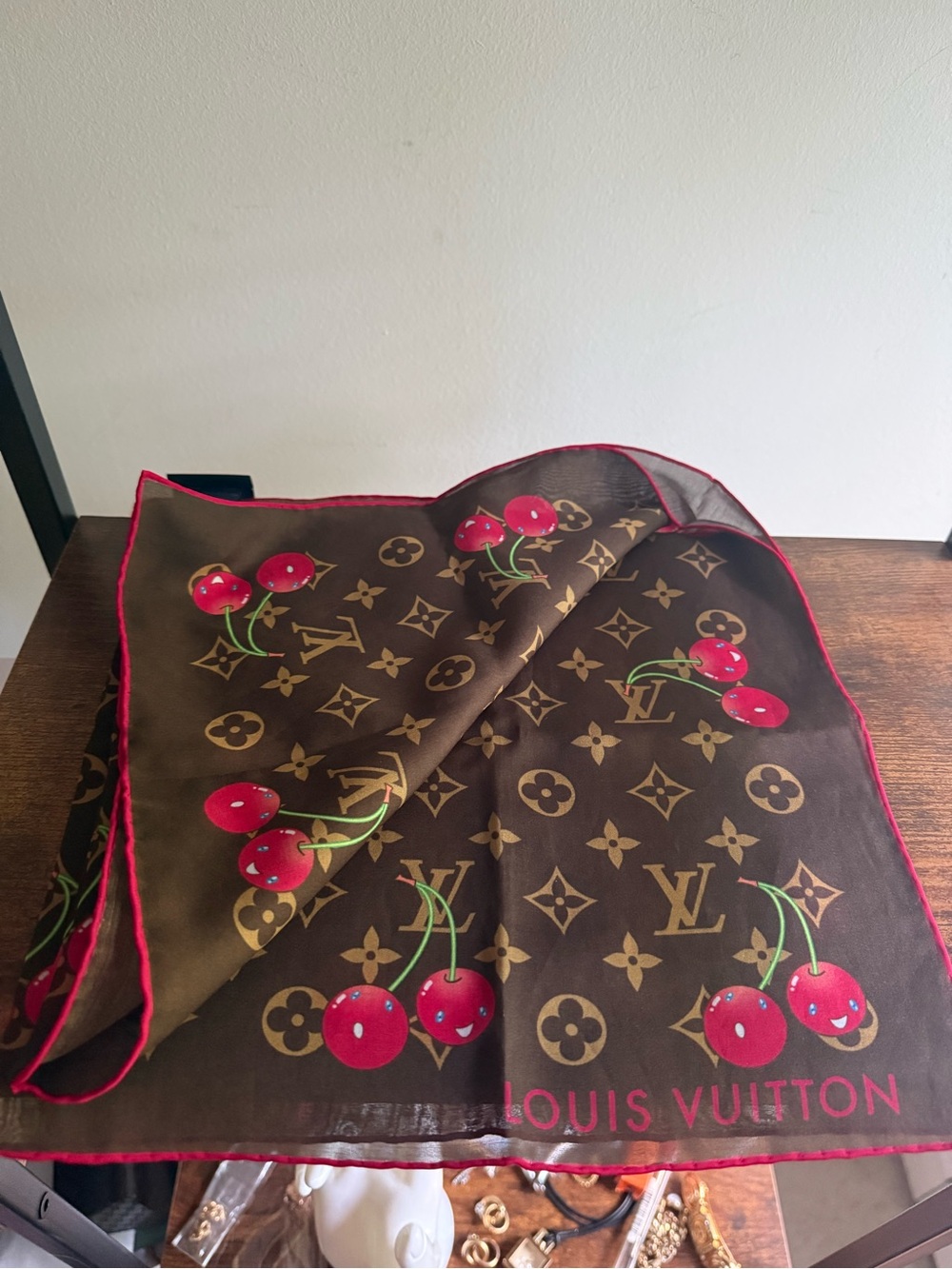 LV × TM Monogram Cerise Square 55 - Picture 3 of 9